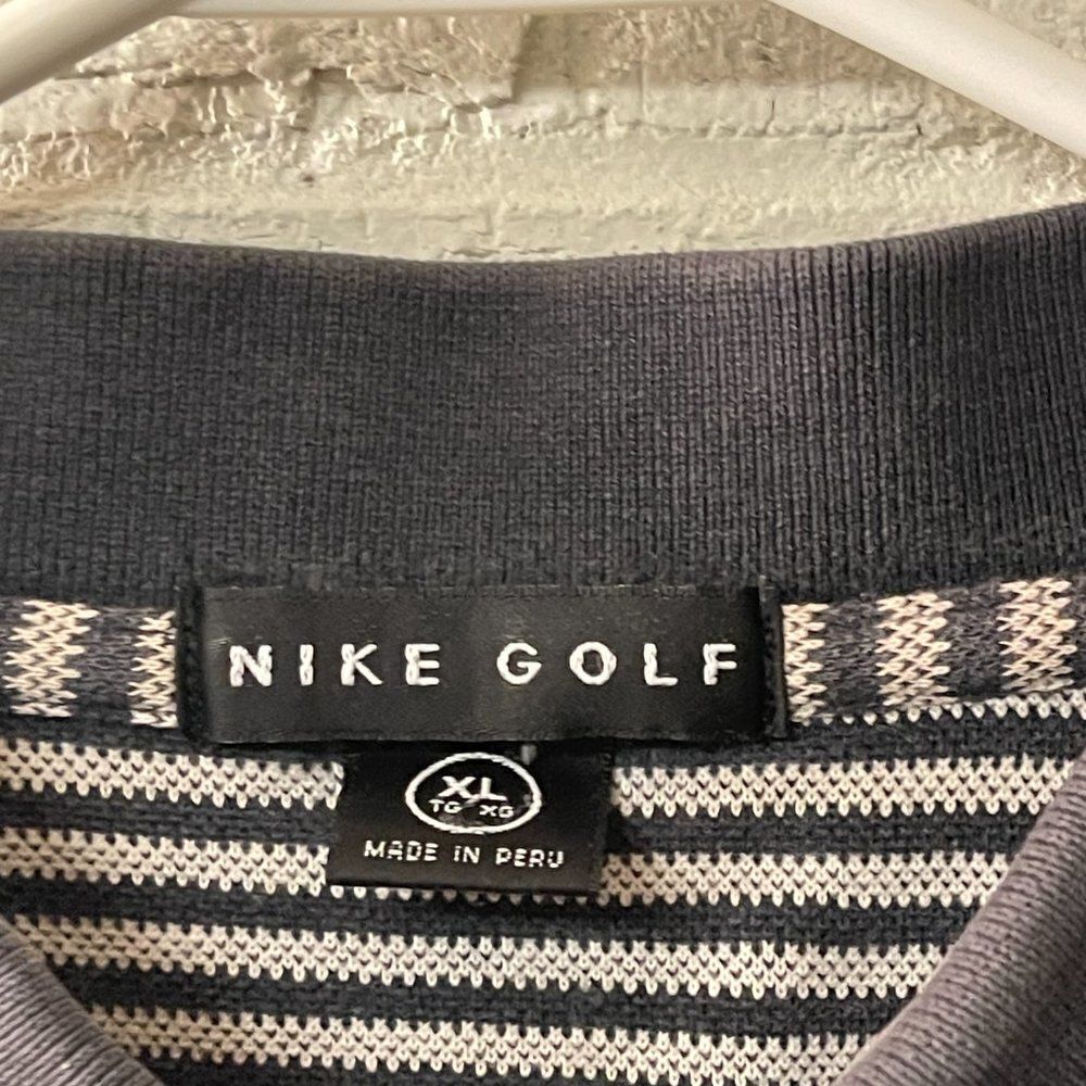 Nike Golf Mens Striped Short Sleeve Polo Shirt XL Athletic Activewear - Picture 3 of 10